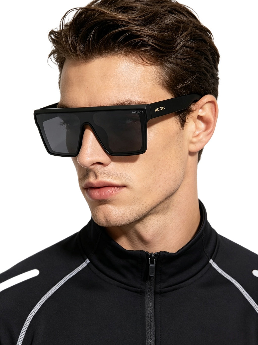 QF Large Frame Integrated Sunglasses