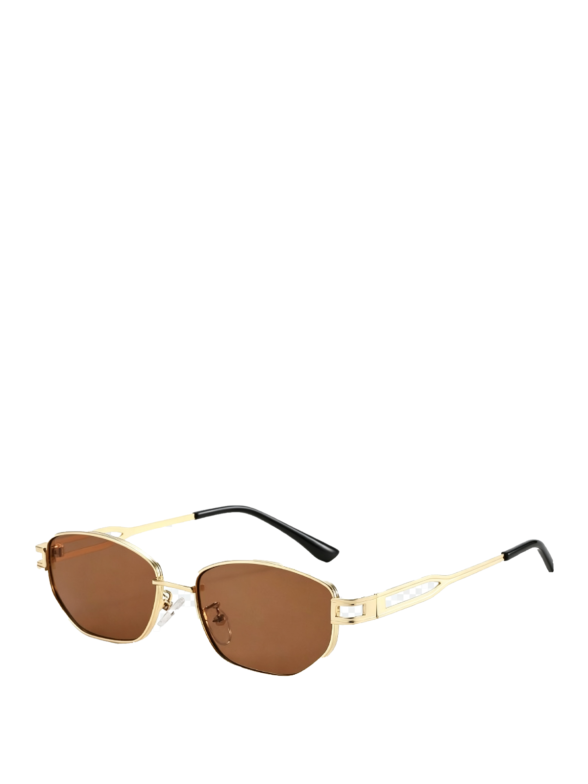 QF New Metal Diamond Small Frame Sunglasses