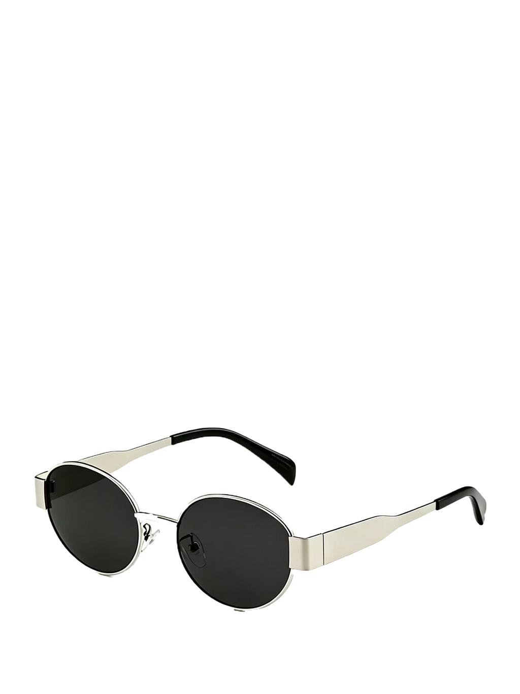 QF New Vintage Oval Small Frame Sunglasses – Thick Temples