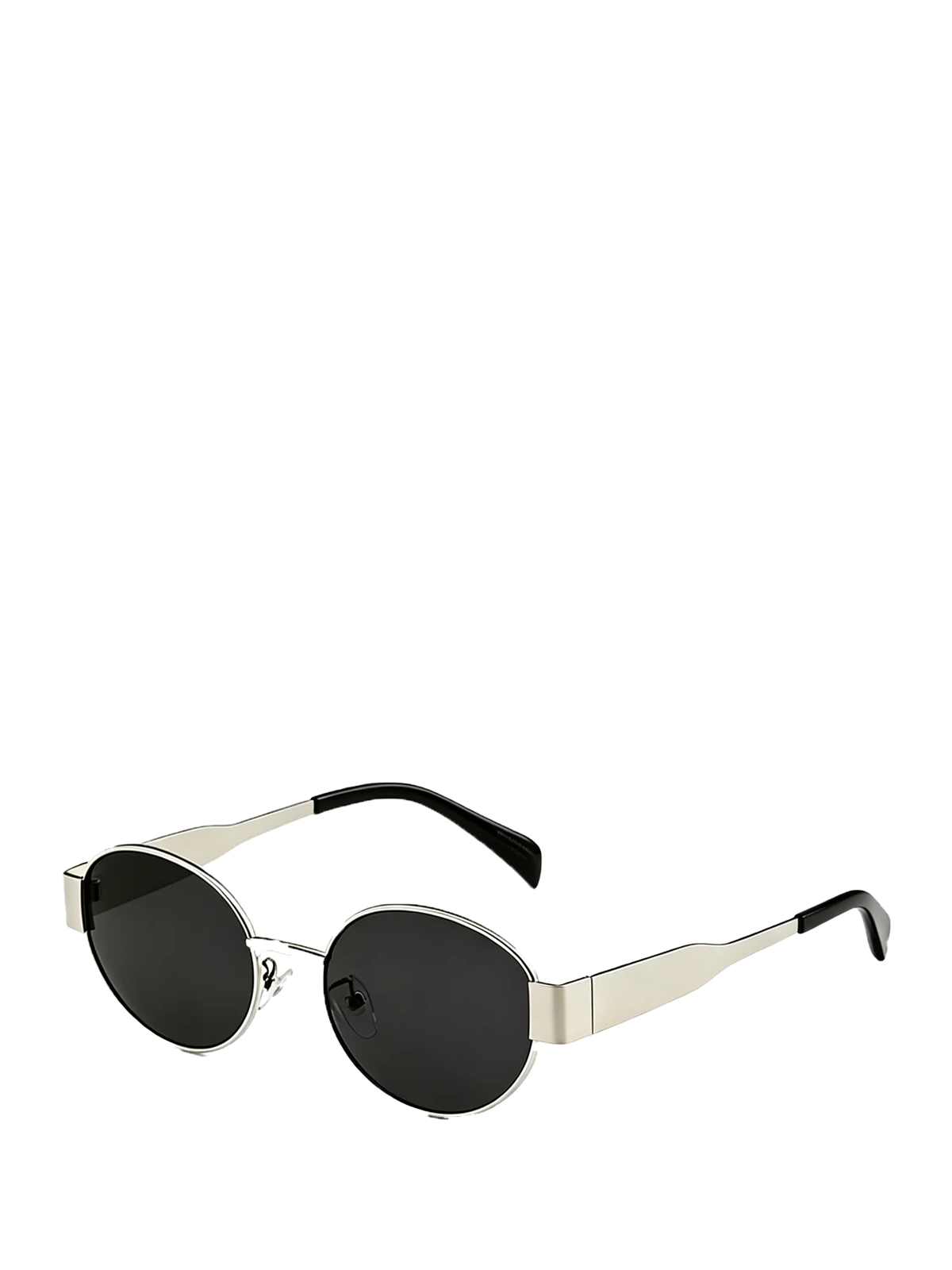 QF New Vintage Oval Small Frame Sunglasses – Thick Temples