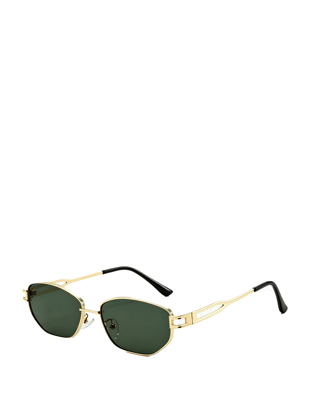 QF New Metal Diamond Small Frame Sunglasses