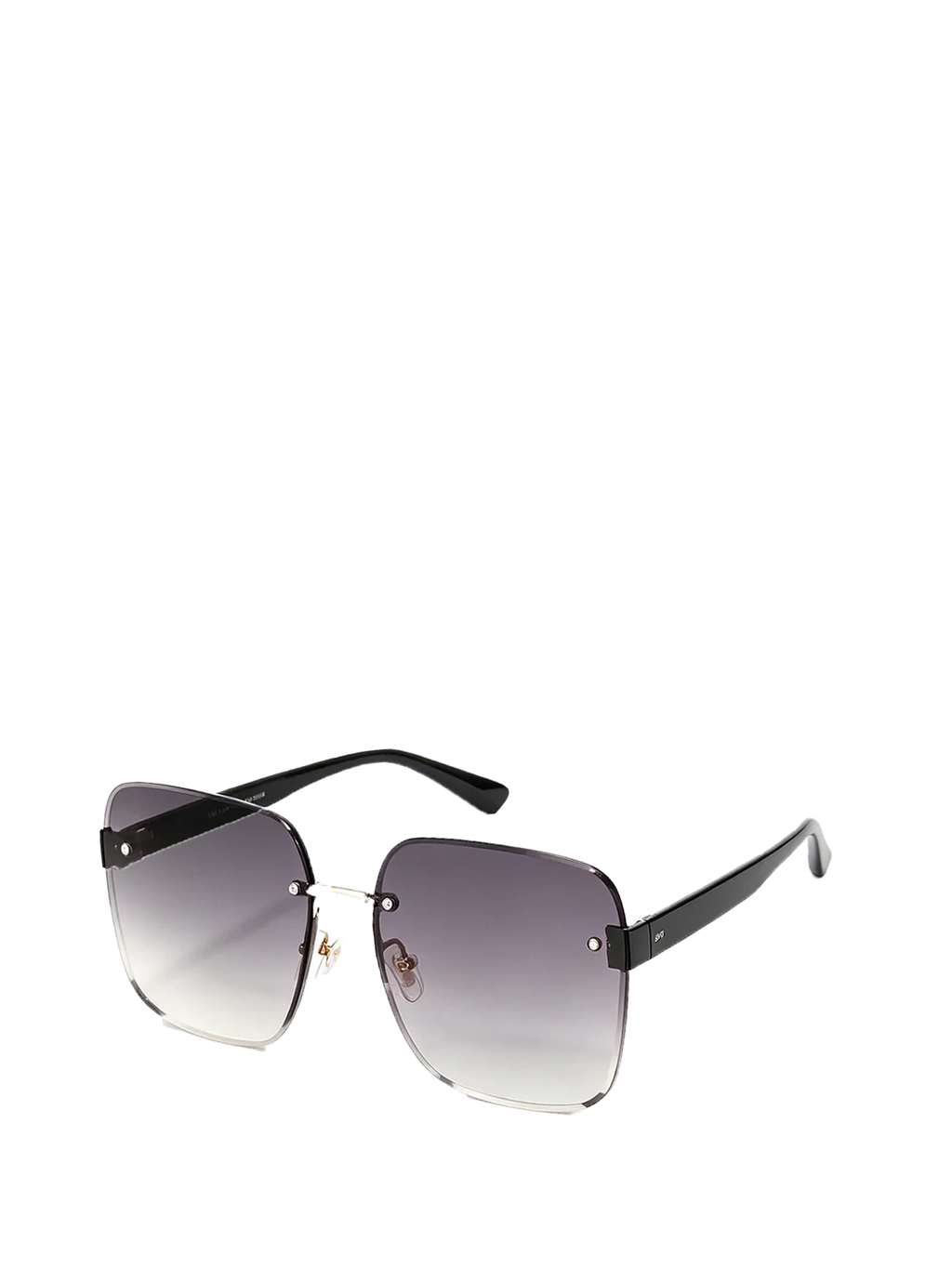 QF New Rimless Cut-Edge Large Frame Sunglasses