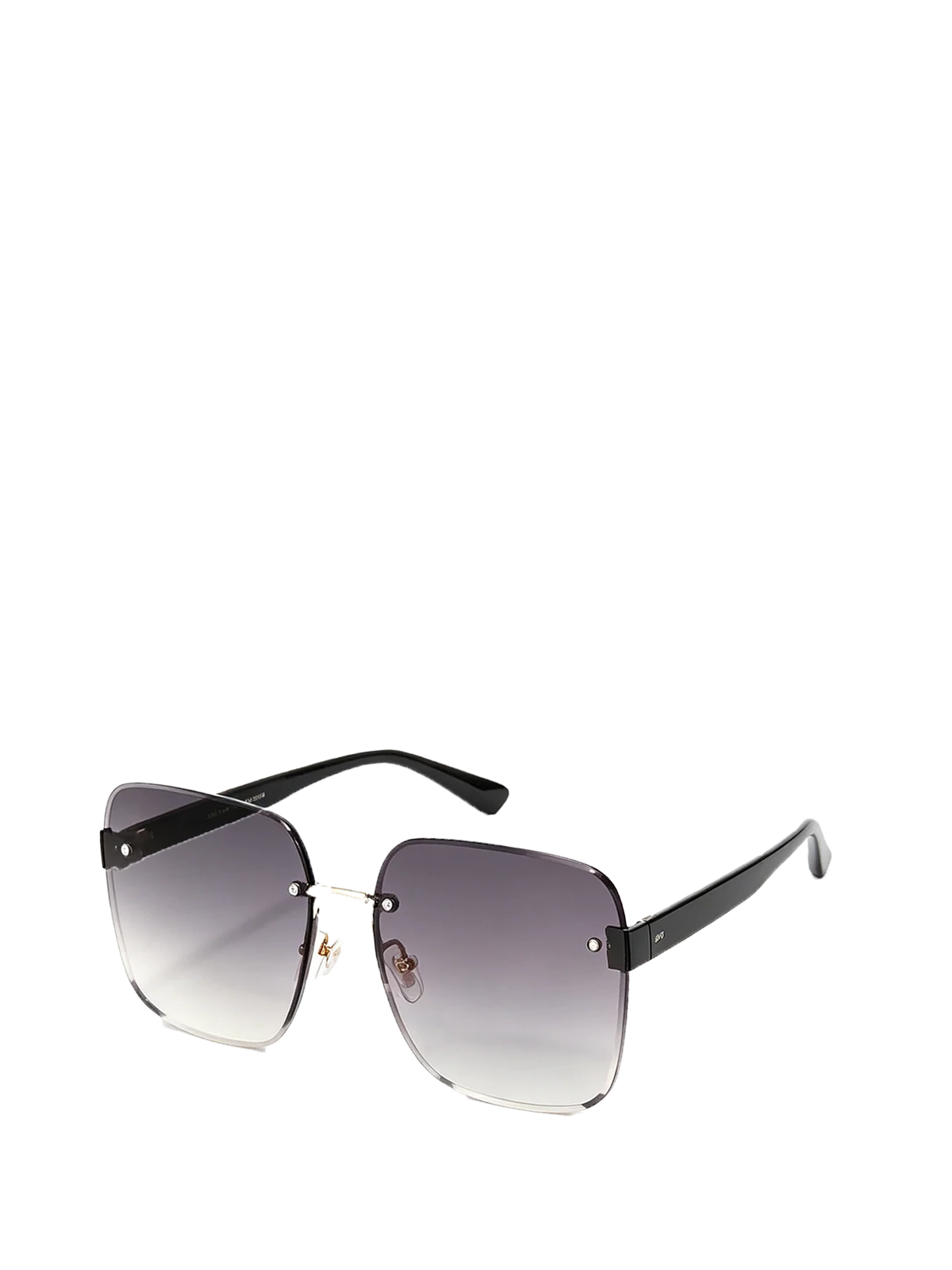 QF New Rimless Cut-Edge Large Frame Sunglasses
