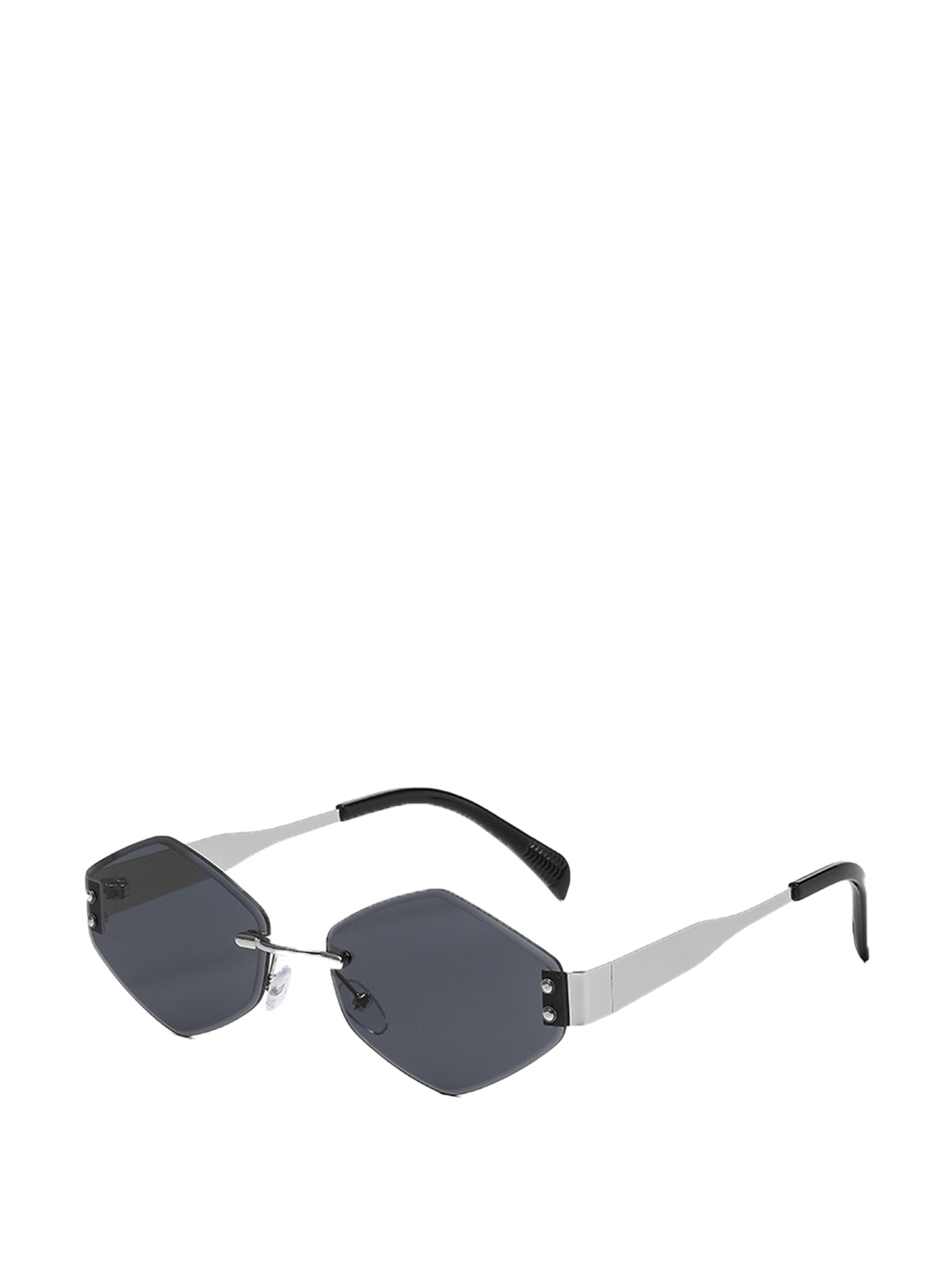 QF New Rimless Cut-Edge Diamond Sunglasses