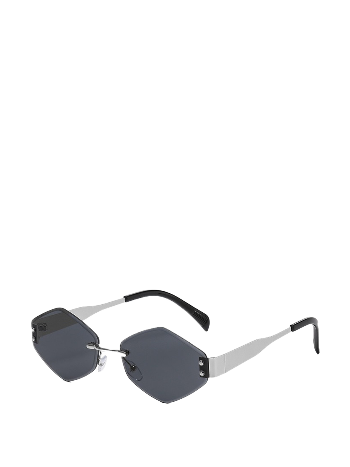 QF New Rimless Cut-Edge Diamond Sunglasses