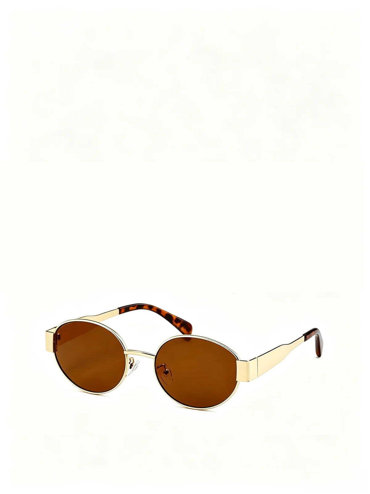 QF New Vintage Oval Small Frame Sunglasses – Thick Temples