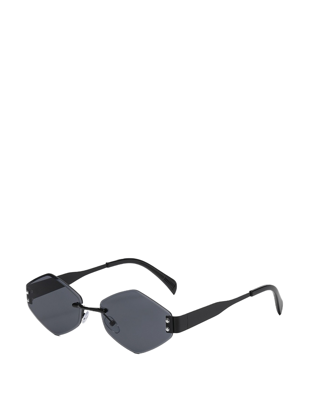 QF New Rimless Cut-Edge Diamond Sunglasses