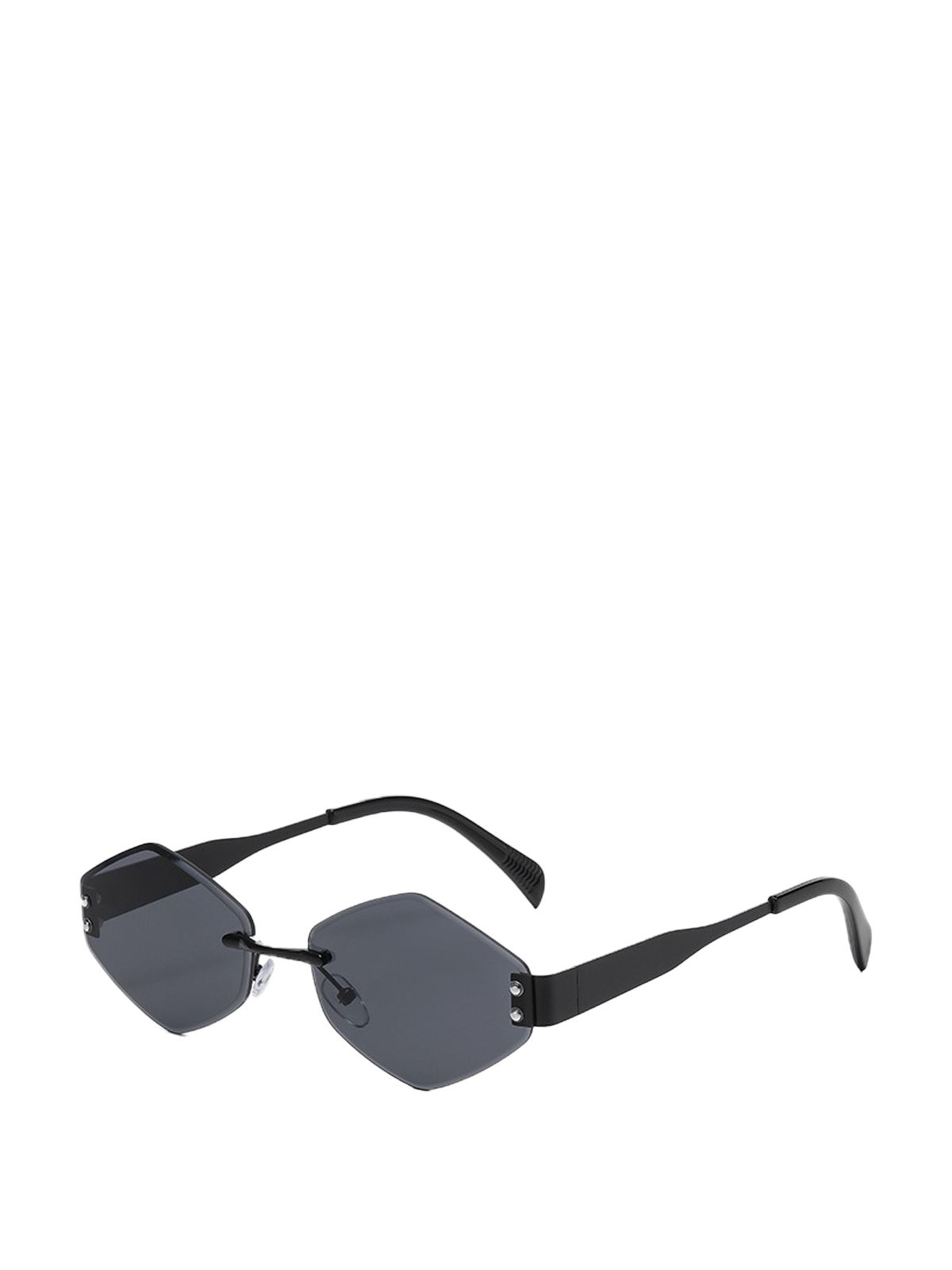 QF New Rimless Cut-Edge Diamond Sunglasses