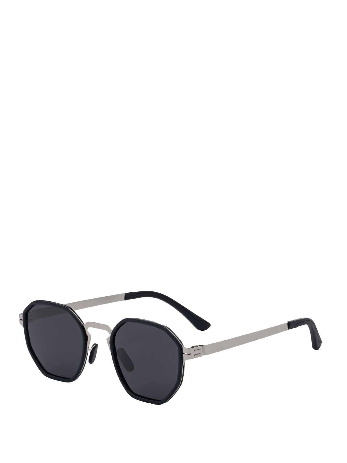 QF Screwless Polygon Metal Sunglasses