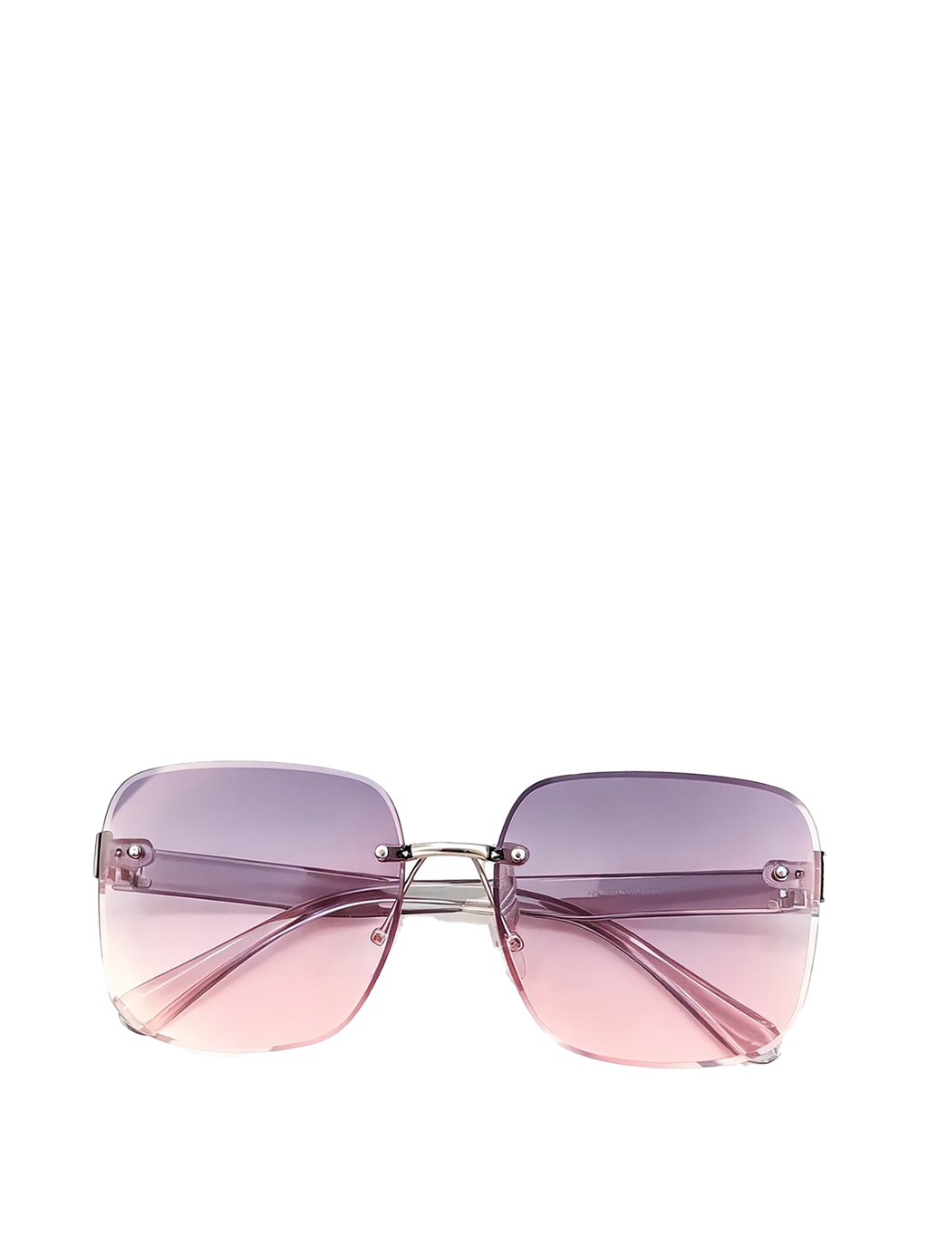 QF New Rimless Cut-Edge Large Frame Sunglasses