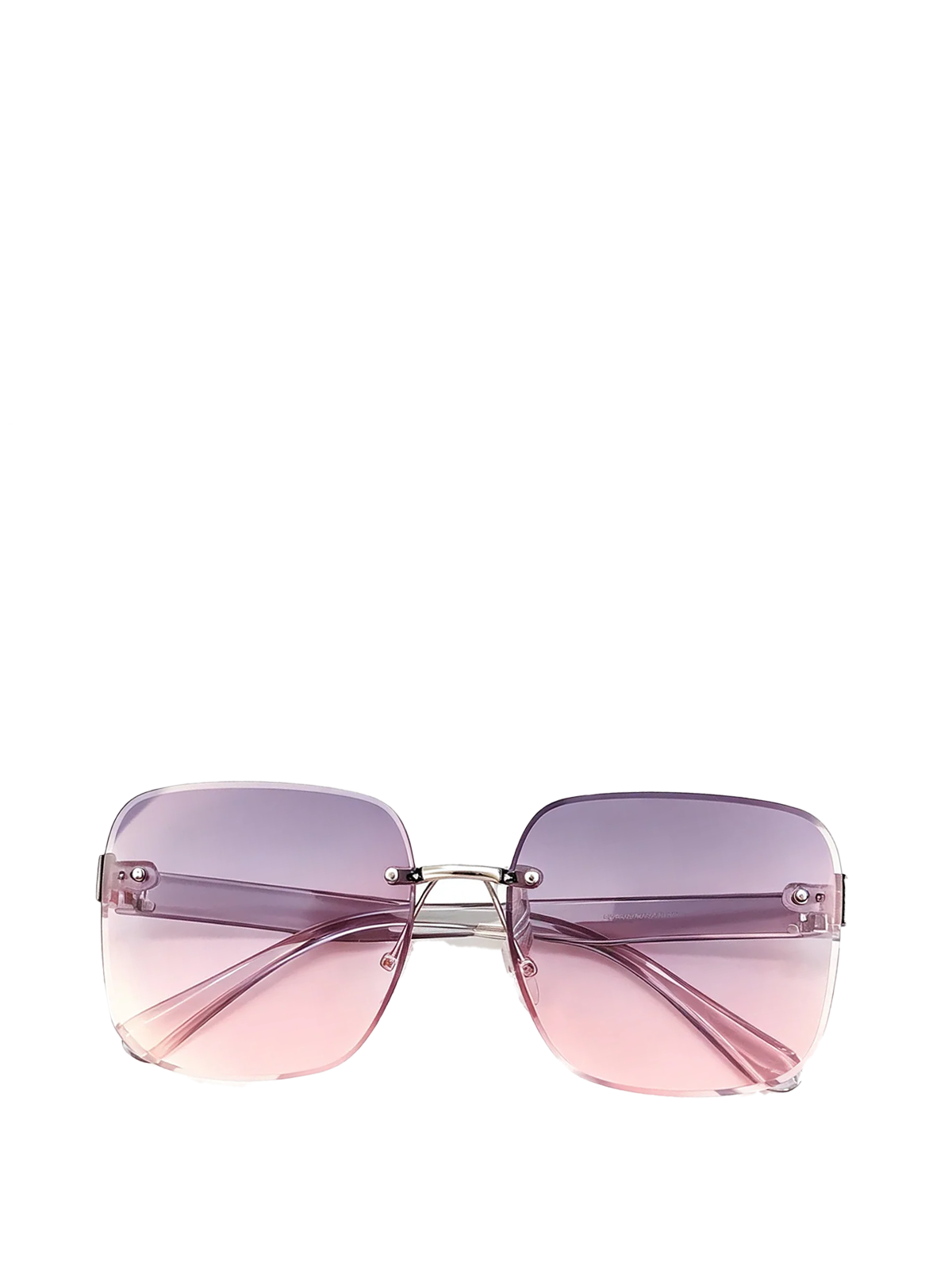 QF New Rimless Cut-Edge Large Frame Sunglasses