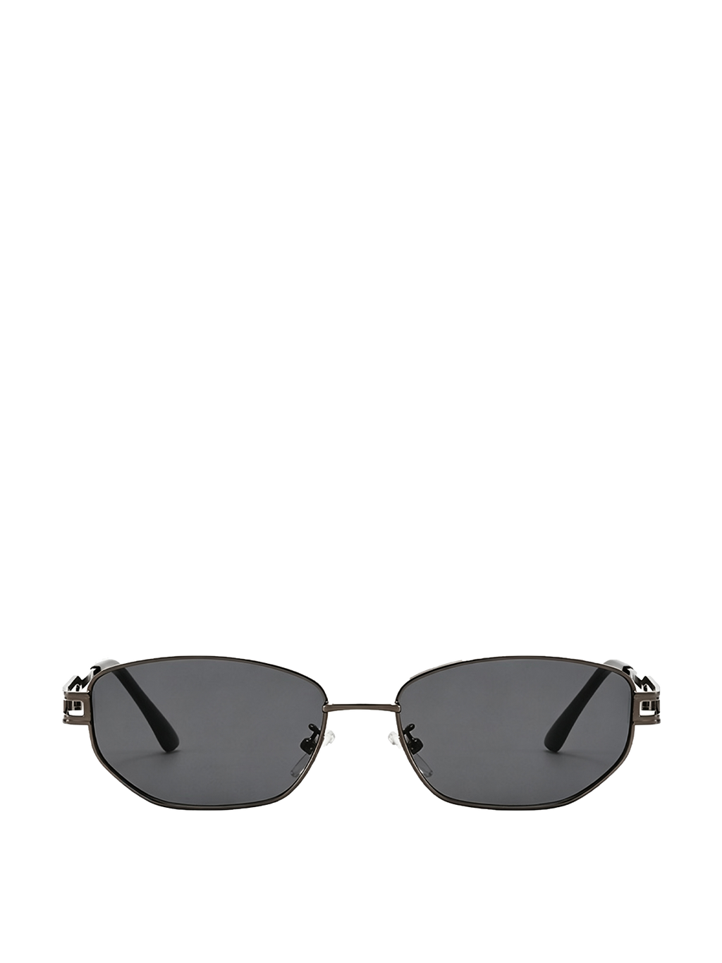 QF New Metal Diamond Small Frame Sunglasses