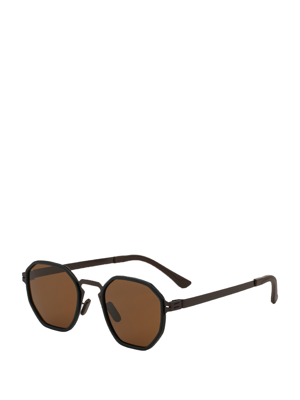 QF Screwless Polygon Metal Sunglasses