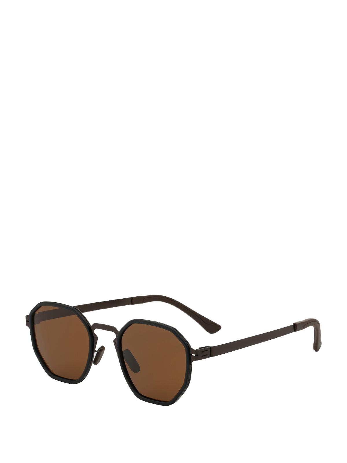 QF Screwless Polygon Metal Sunglasses