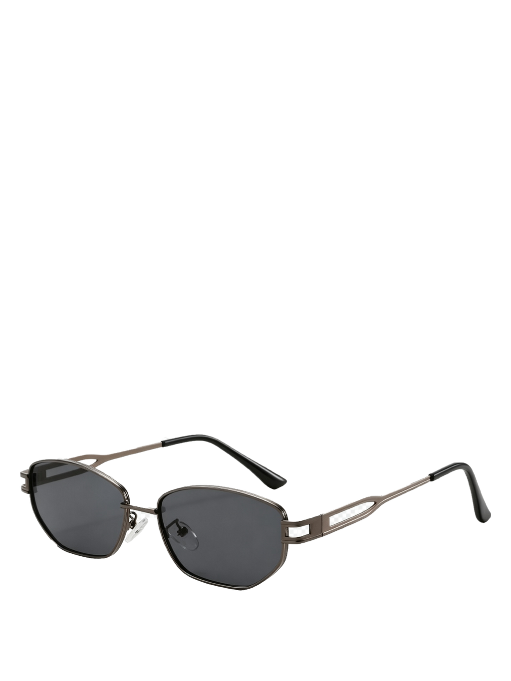 QF New Metal Diamond Small Frame Sunglasses