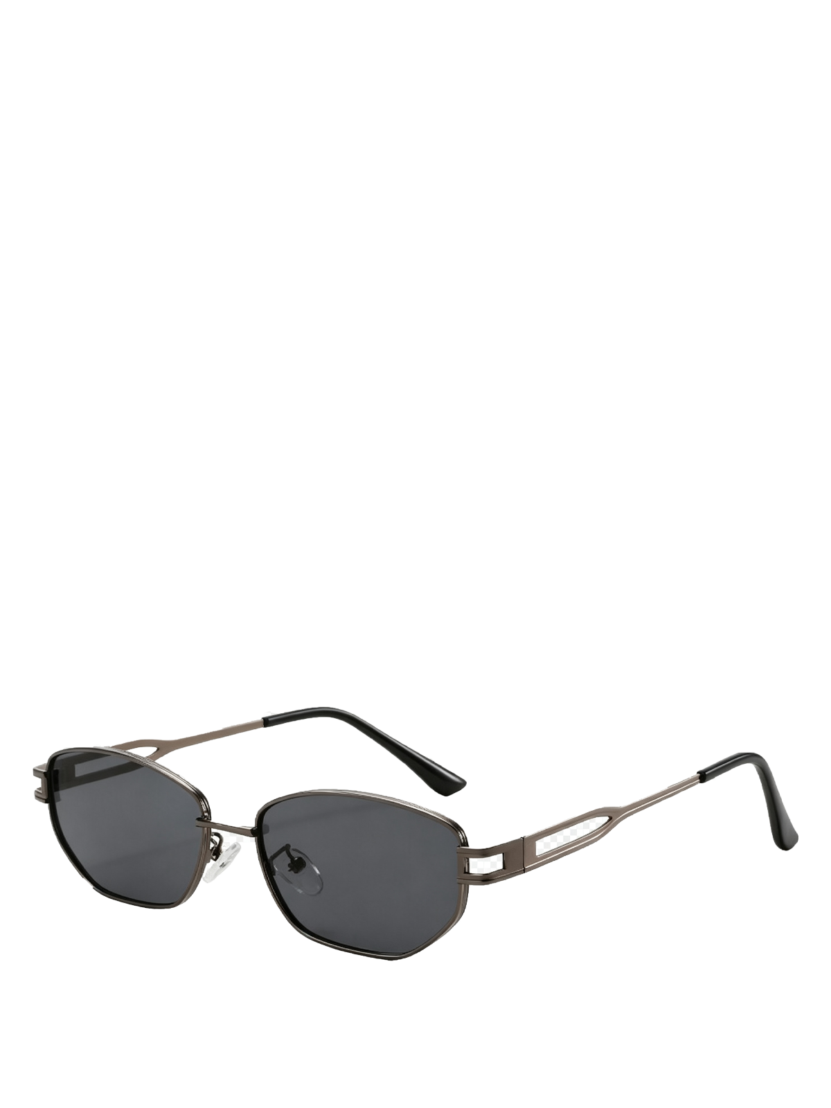 QF New Metal Diamond Small Frame Sunglasses