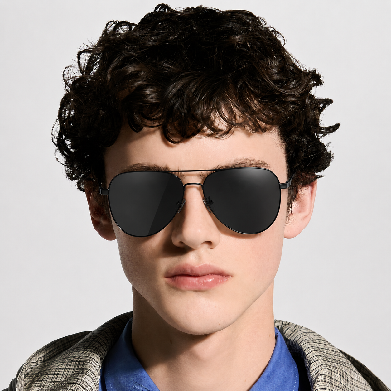 QF Memory Titanium Ultra-Light Driving Aviator Sunglasses