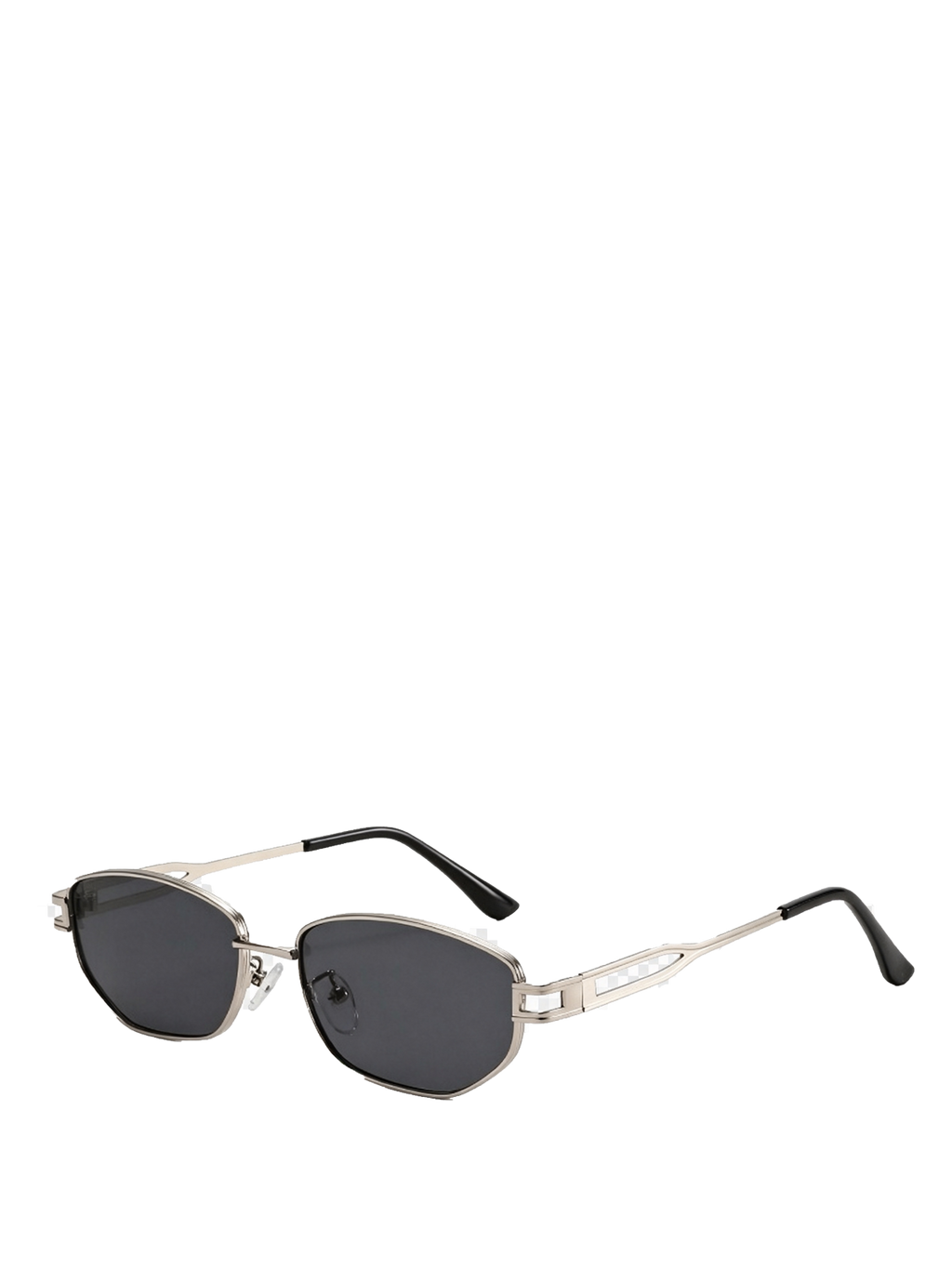 QF New Metal Diamond Small Frame Sunglasses