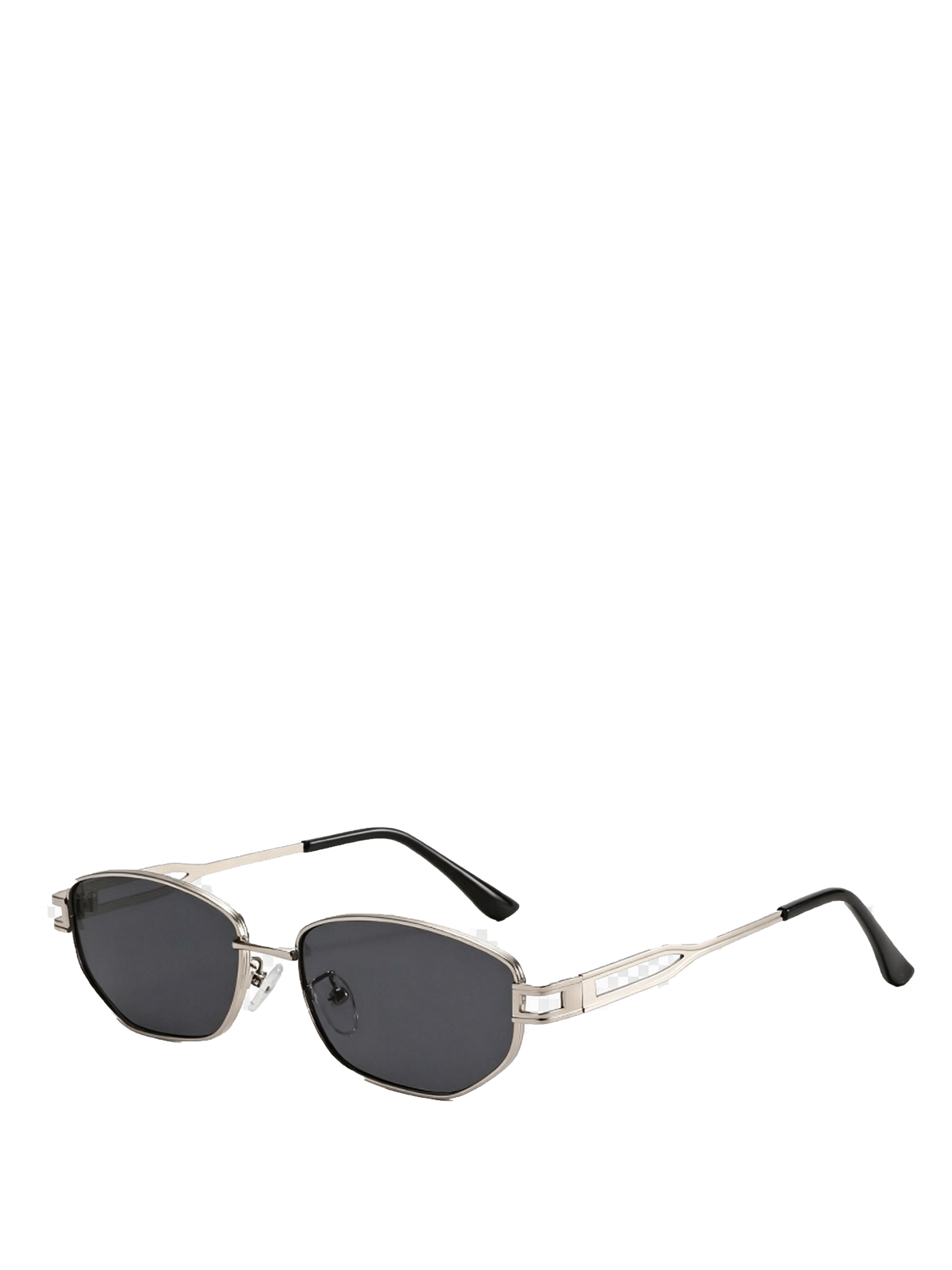 QF New Metal Diamond Small Frame Sunglasses