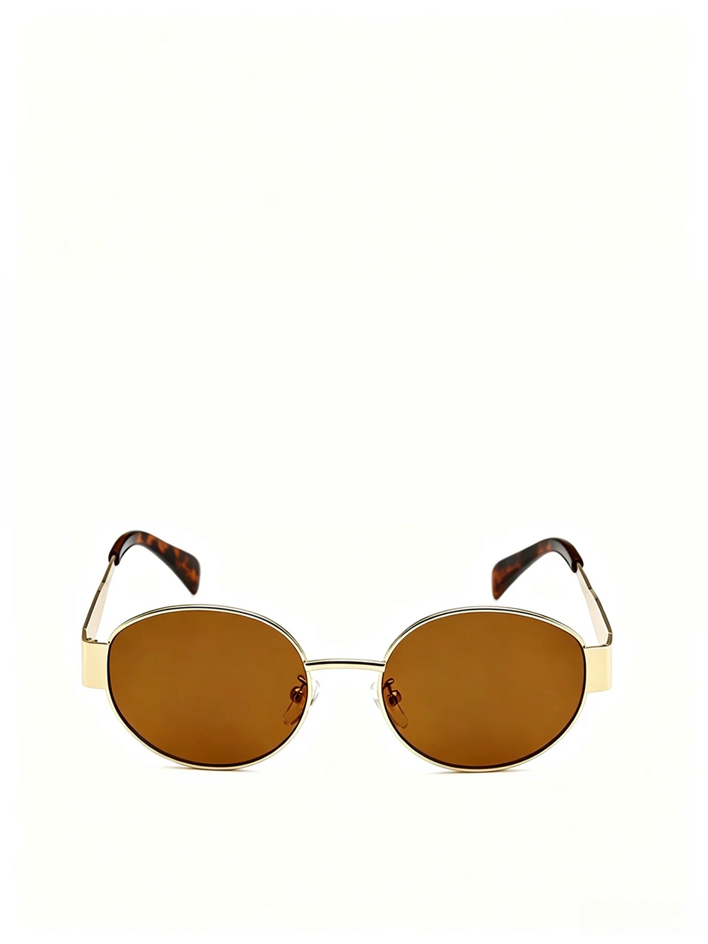 QF New Vintage Oval Small Frame Sunglasses – Thick Temples