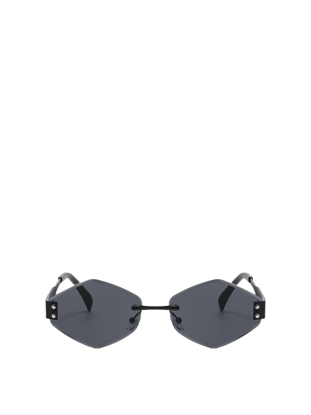 QF New Rimless Cut-Edge Diamond Sunglasses