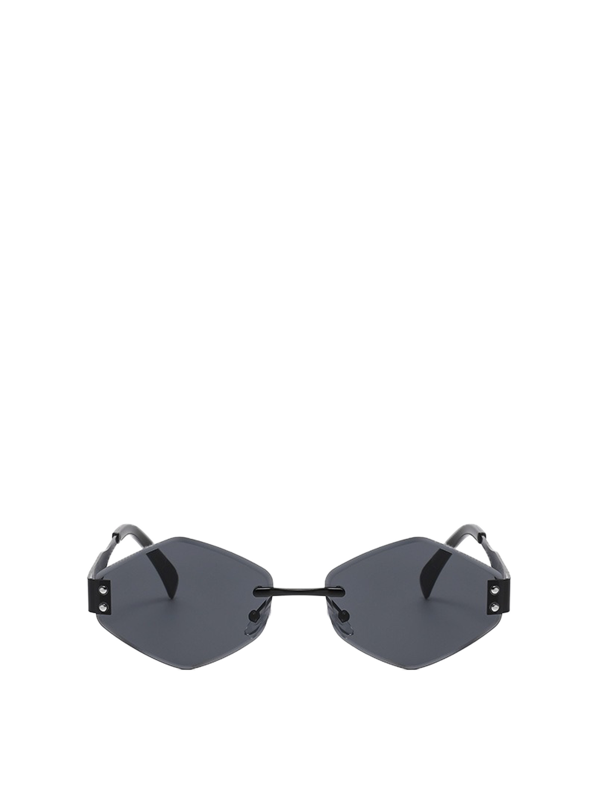 QF New Rimless Cut-Edge Diamond Sunglasses