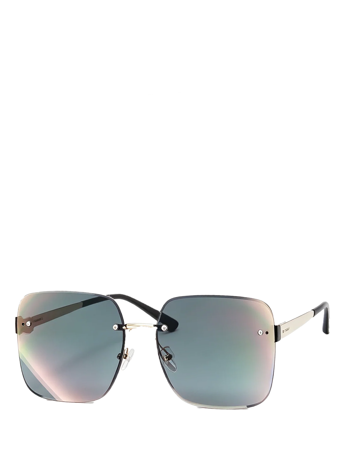QF New Rimless Cut-Edge Large Frame Sunglasses