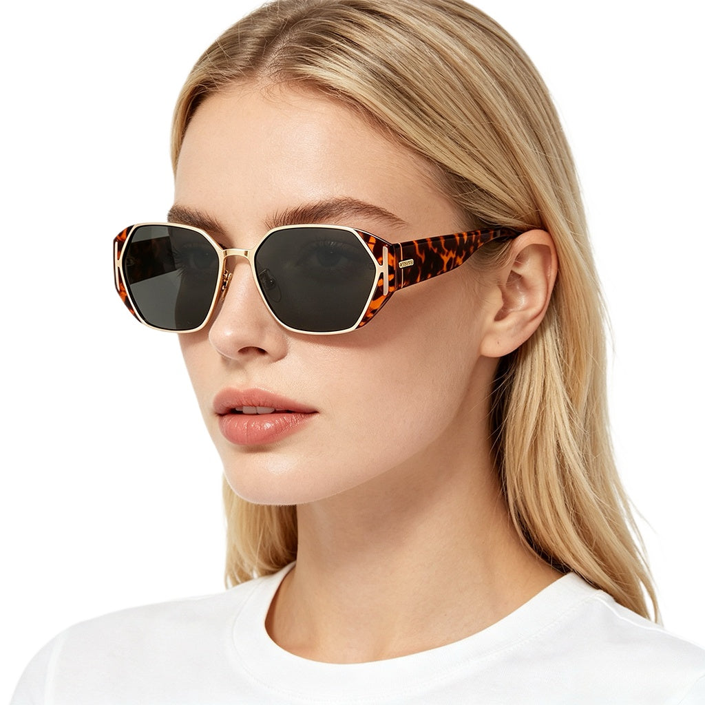 QF New Vintage Tortoiseshell Diamond Sunglasses