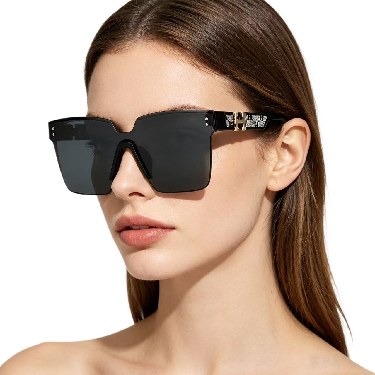 QF New Square Large Frame Sunglasses