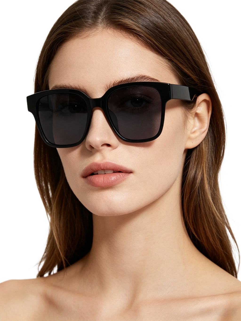QF New Rectangular Large Frame Sunglasses