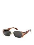QF New Vintage Tortoiseshell Diamond Sunglasses