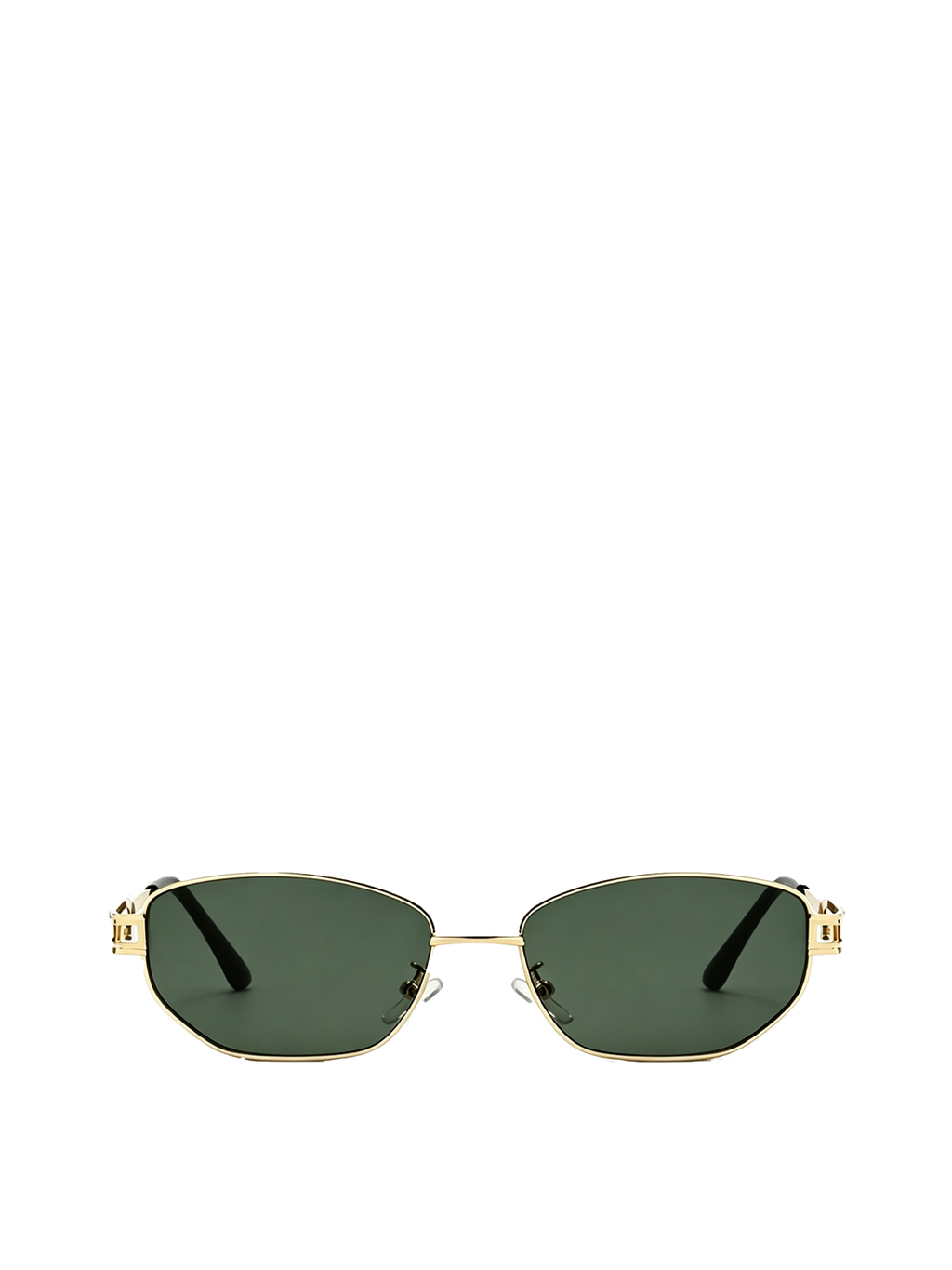 QF New Metal Diamond Small Frame Sunglasses