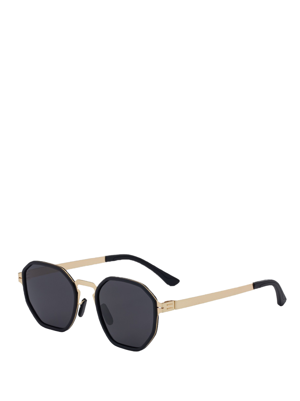 QF Screwless Polygon Metal Sunglasses