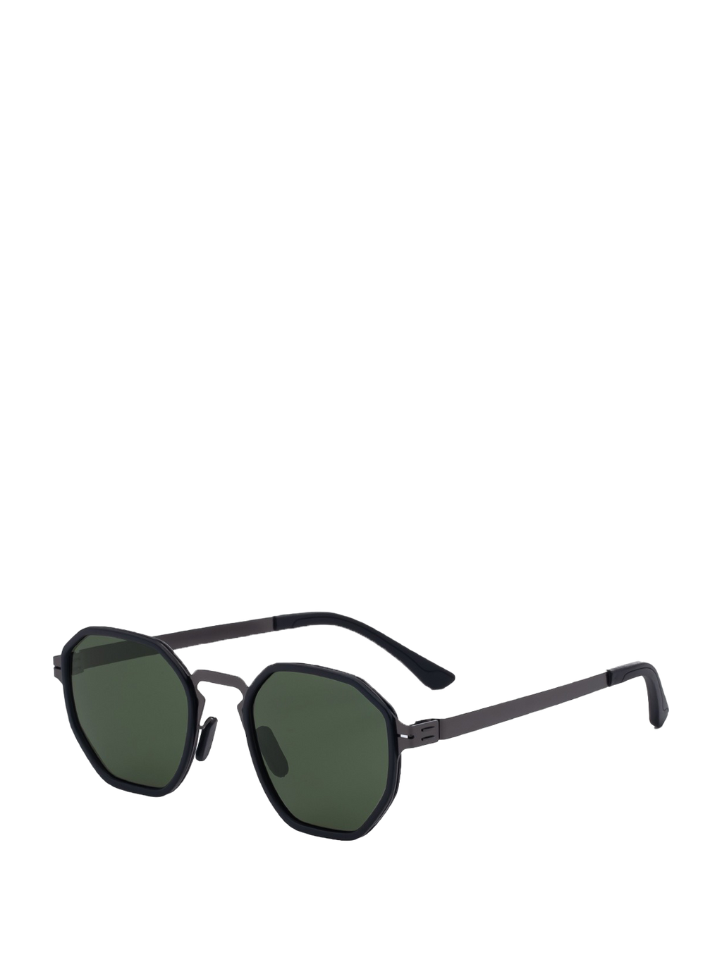 QF Screwless Polygon Metal Sunglasses