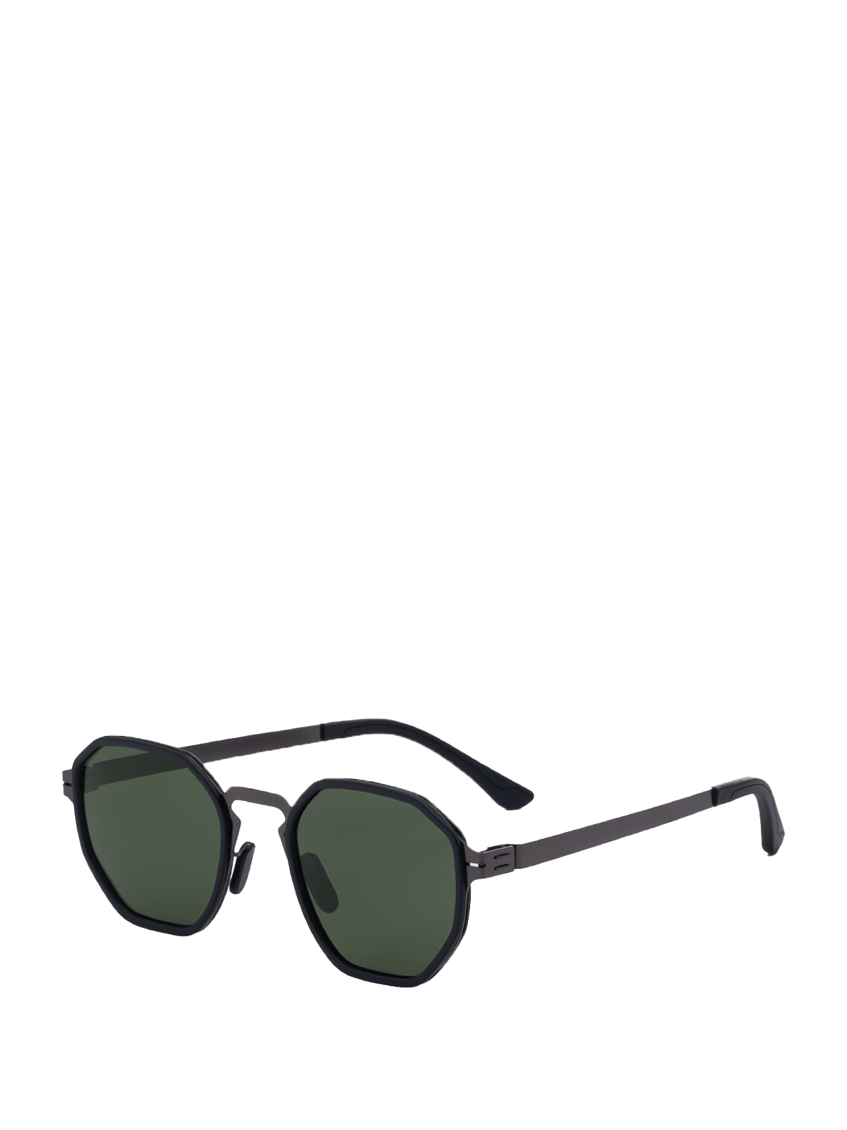 QF Screwless Polygon Metal Sunglasses