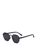 QF Screwless Polygon Metal Sunglasses