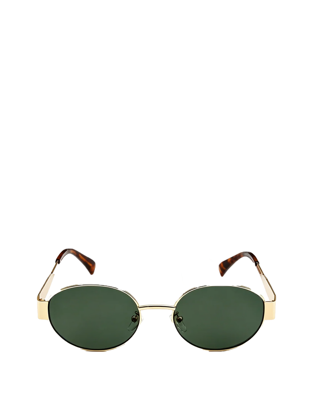 QF New Vintage Oval Small Frame Sunglasses – Thick Temples