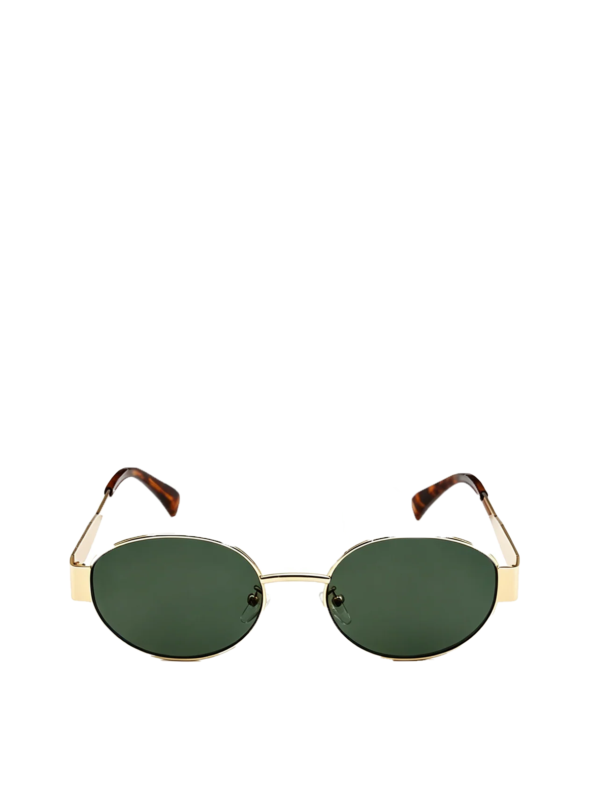 QF New Vintage Oval Small Frame Sunglasses – Thick Temples