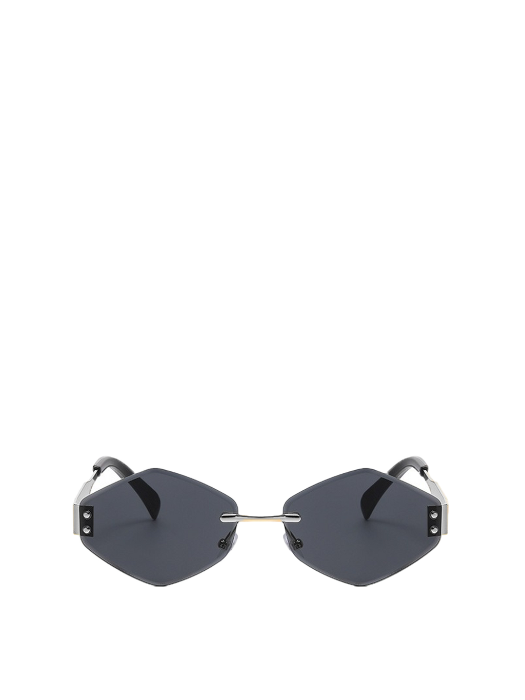 QF New Rimless Cut-Edge Diamond Sunglasses
