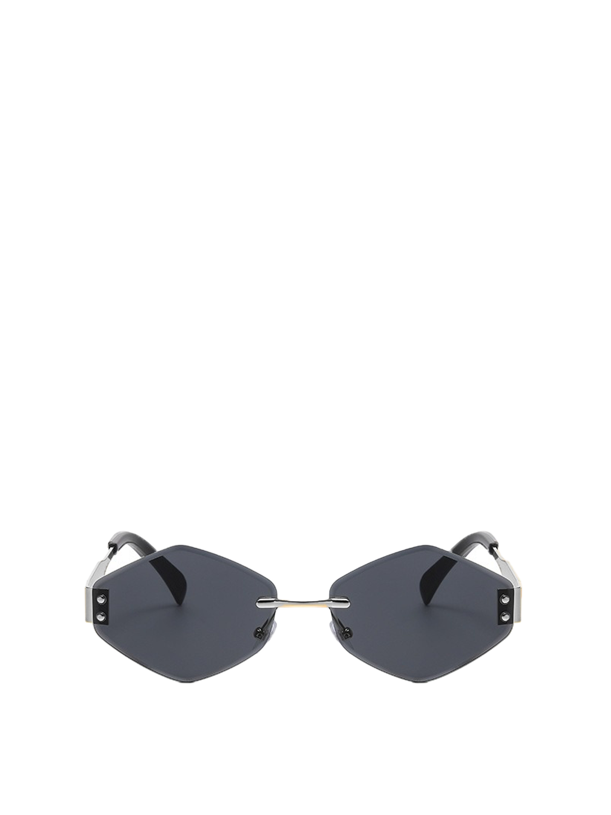 QF New Rimless Cut-Edge Diamond Sunglasses