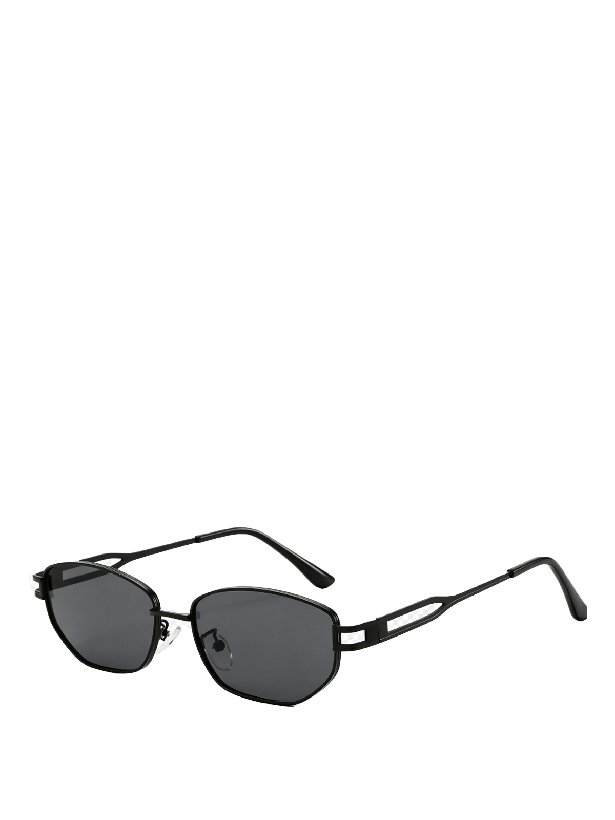 QF New Metal Diamond Small Frame Sunglasses