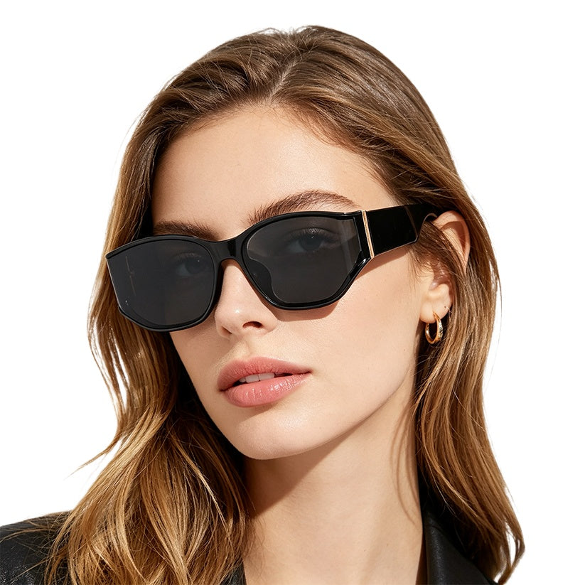 QF etro Curved Small Frame Sunglasses