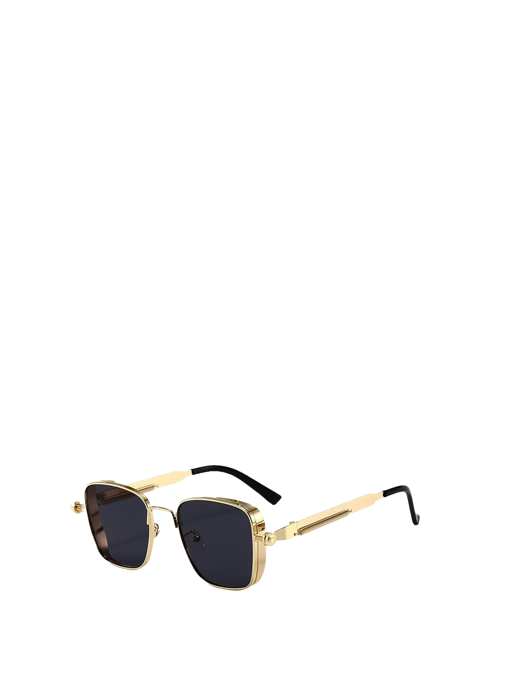 QF Retro Square Steampunk Metal Sunglasses – Unisex