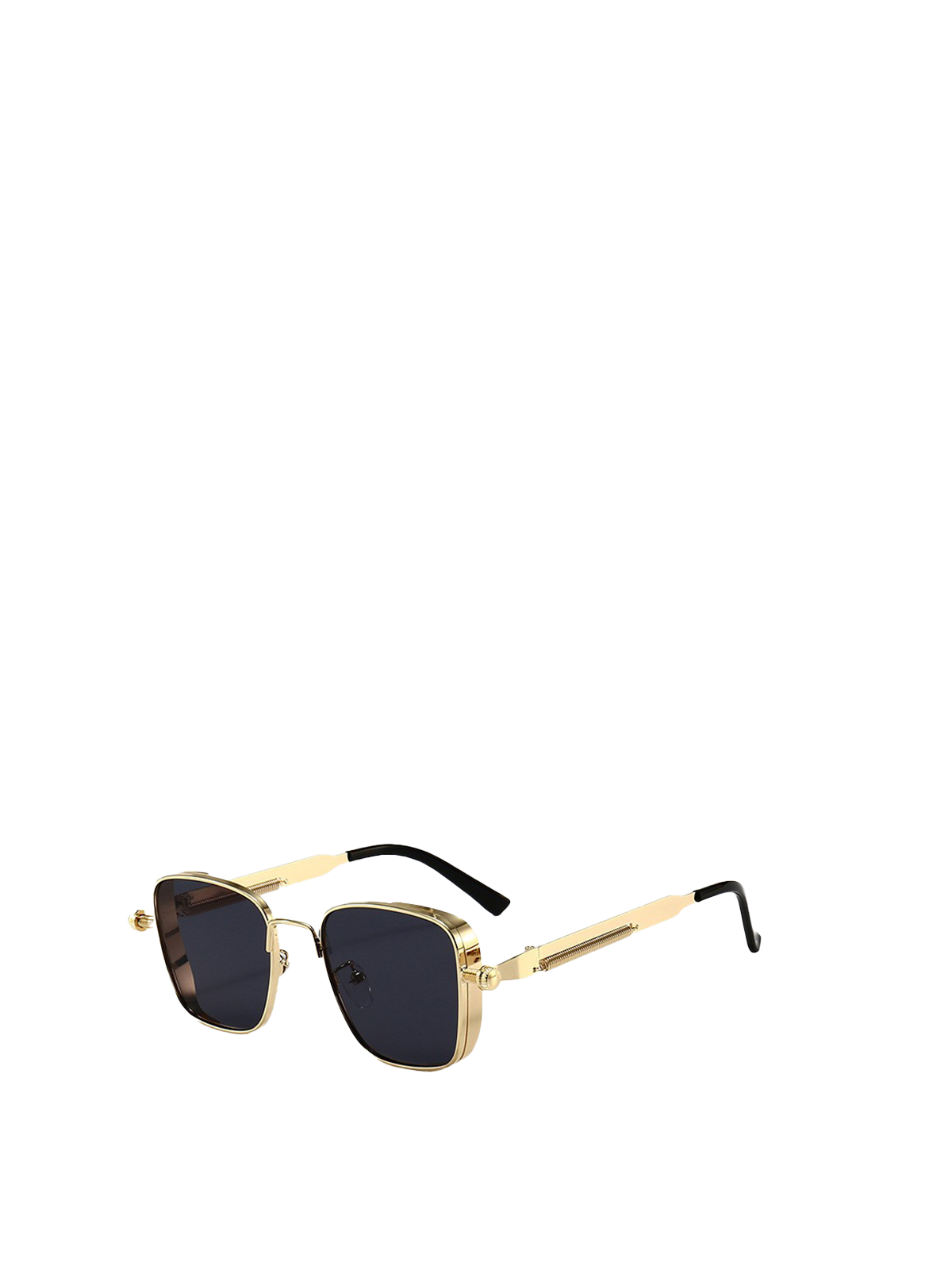QF Retro Square Steampunk Metal Sunglasses – Unisex
